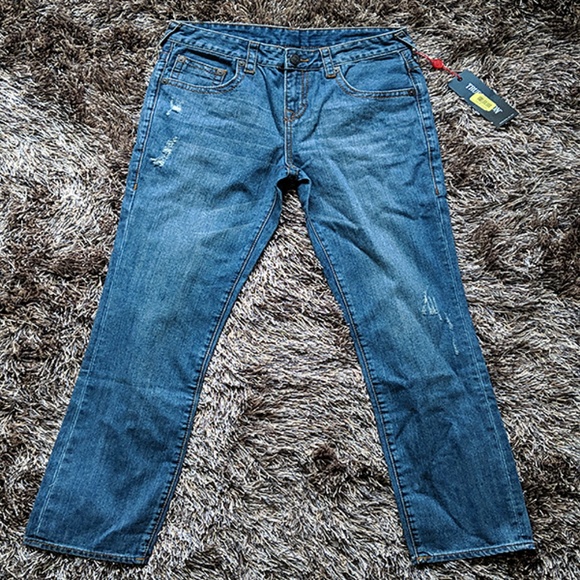 True Religion Geno Single End Blue Denim Jeans - Picture 3 of 8